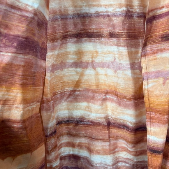 Chico's Linen Gold Stitch Sunset Hue Lightweight Cardigan Jacket Size L - Picture 5 of 8